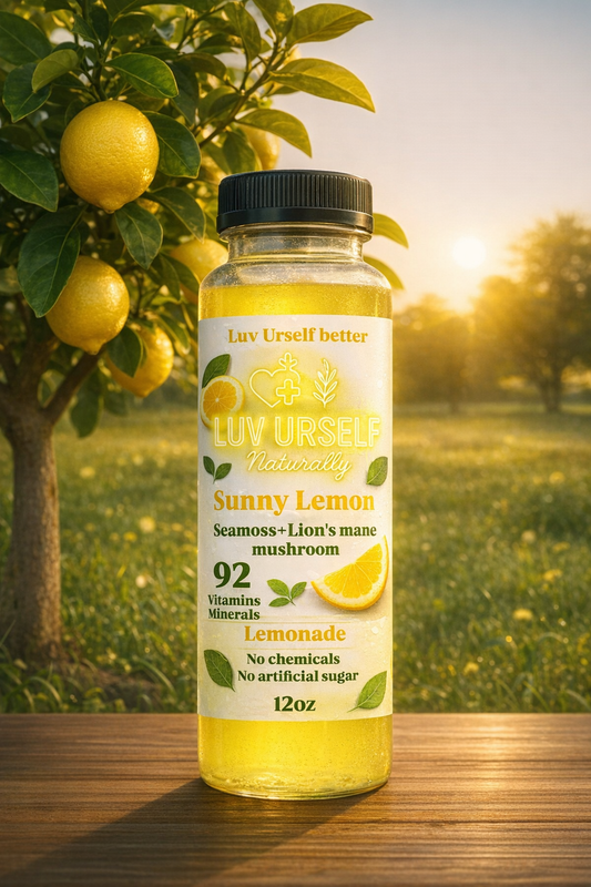 Sunny Lemon (Seamoss +Lion's mane mushroom Lemonade)4-pack 12oz