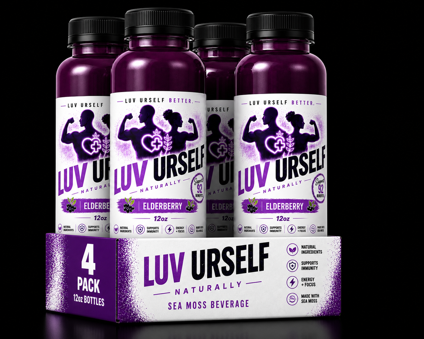 Elderberry lemonade- 12oz 4pack