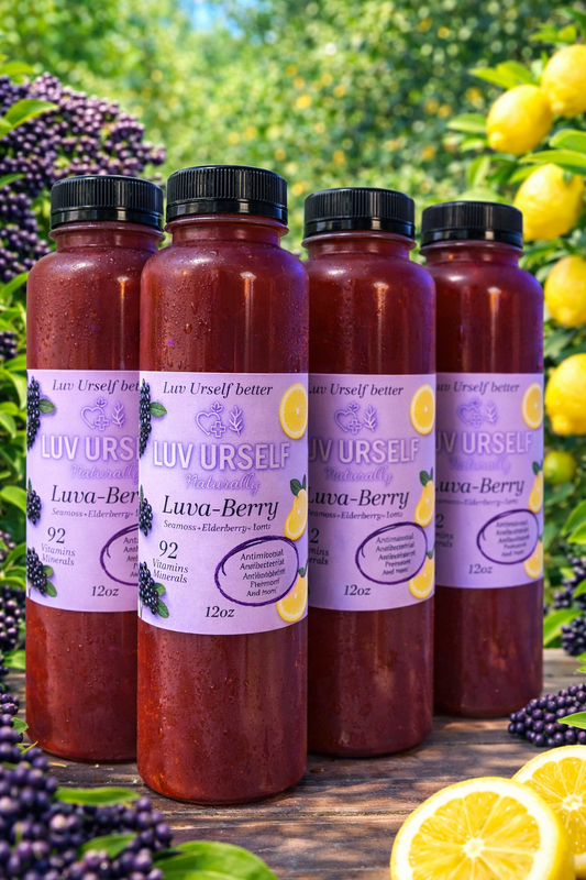 Luva-Berry (seamoss•Elderberry • lemonade) 4-pack 12oz